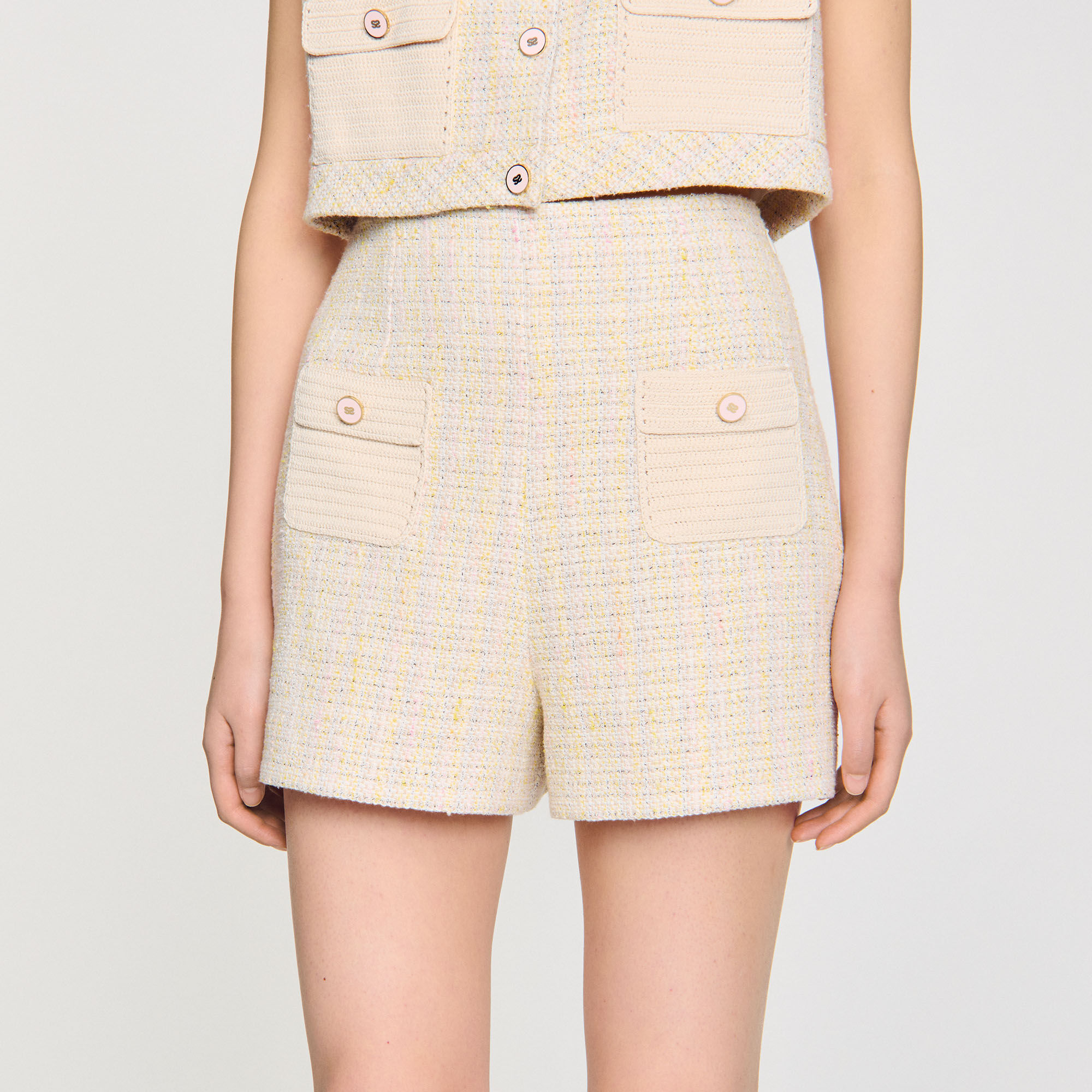Short en tweed fantaisie
