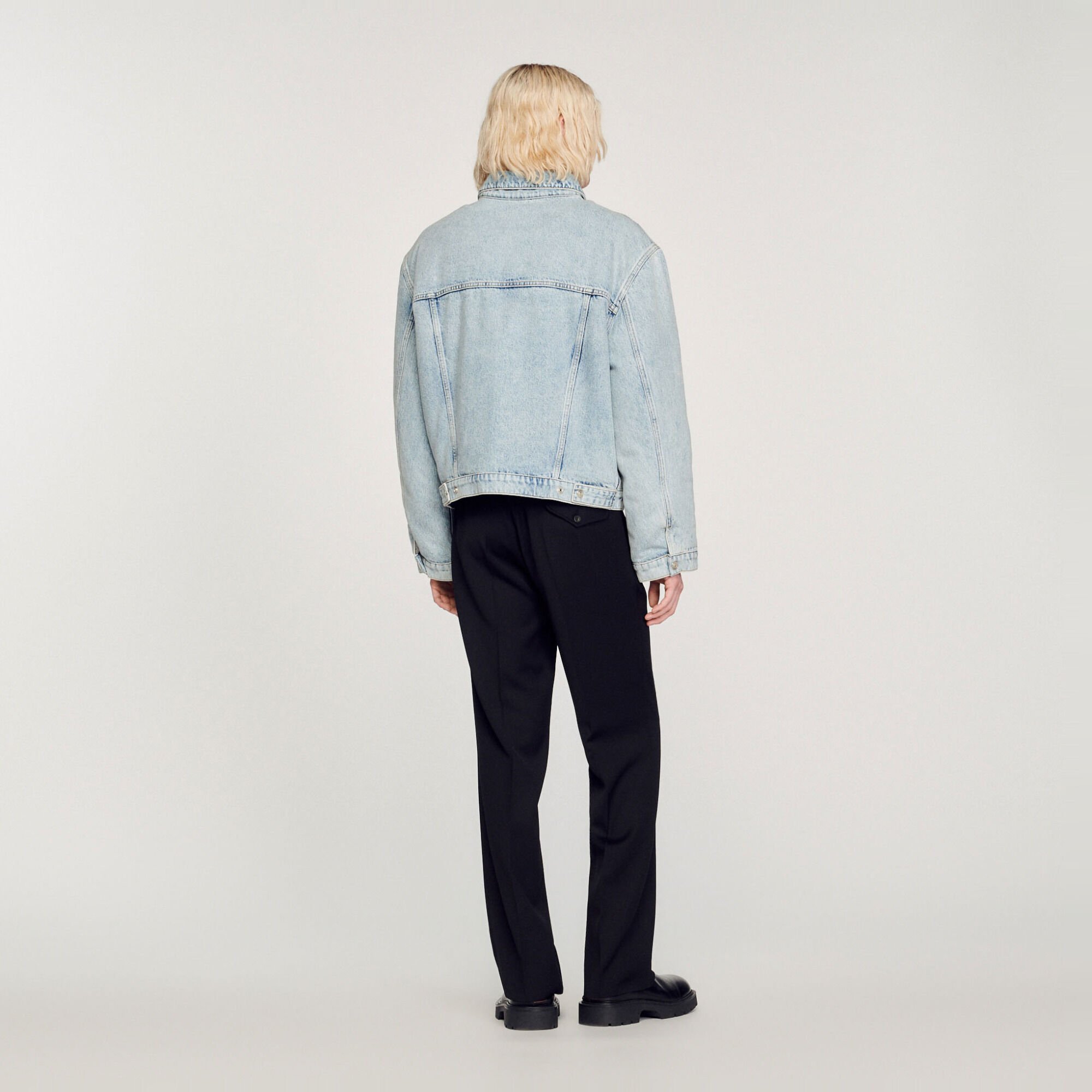 Blouson en denim molletonné