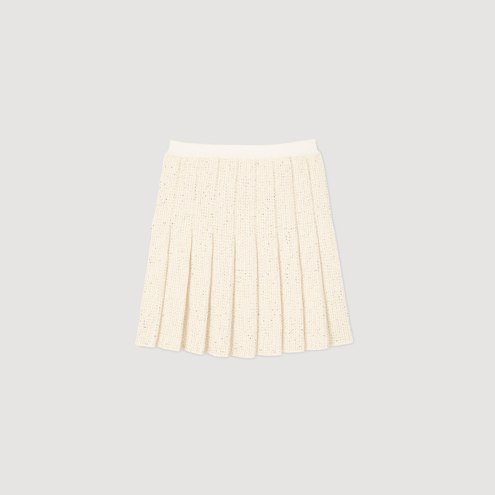 Jupe courte en maille plissée