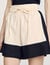 Short bicolore en lin
