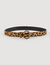 Ceinture large en cuir imprimé léopard