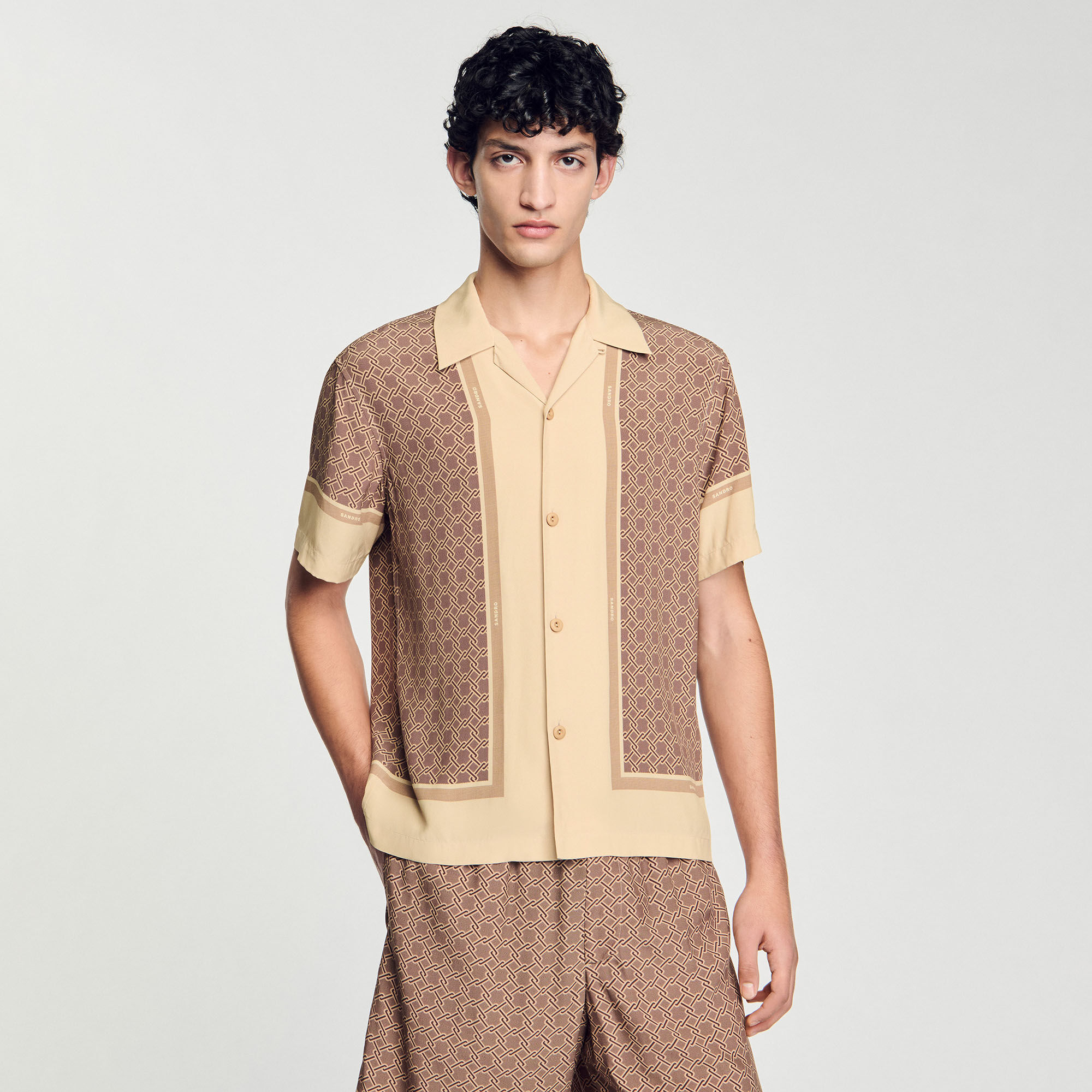 Chemise imprimée à manches courtes