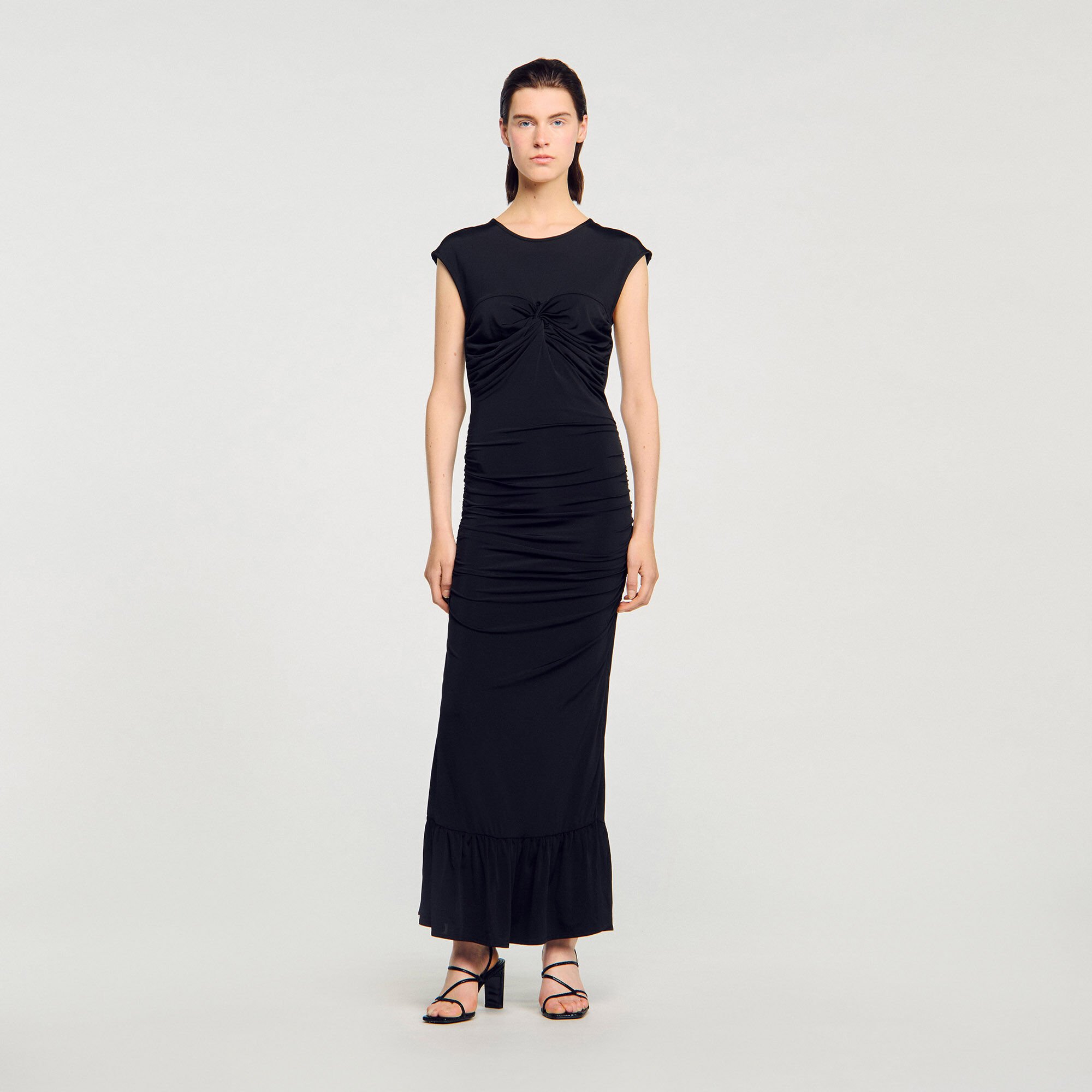 Robe longue drapée 
