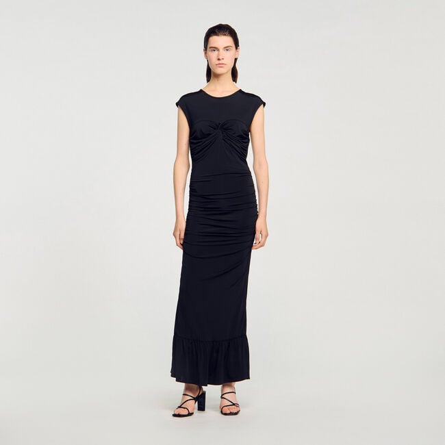 Robe longue drapée 