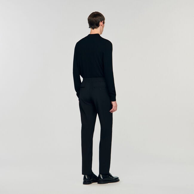 Pantalon droit élastiqué