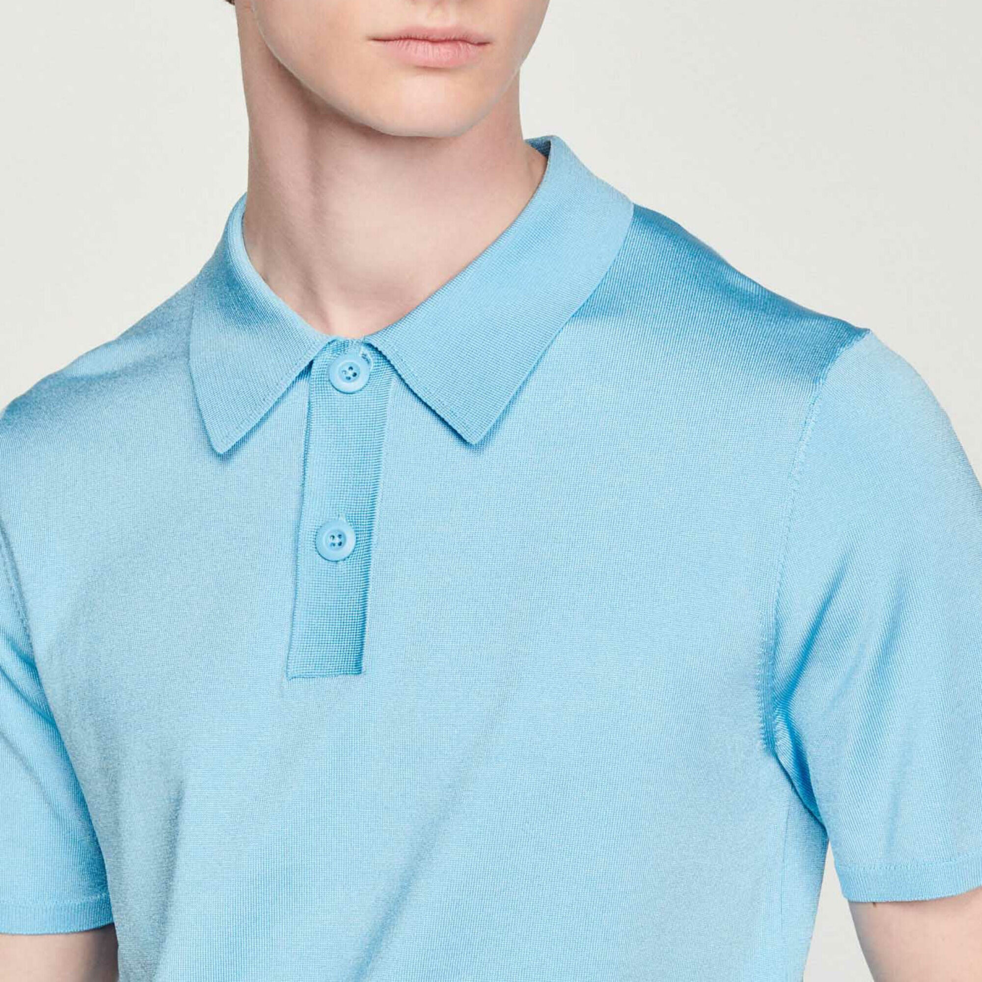 Polo en maille à manches courtes