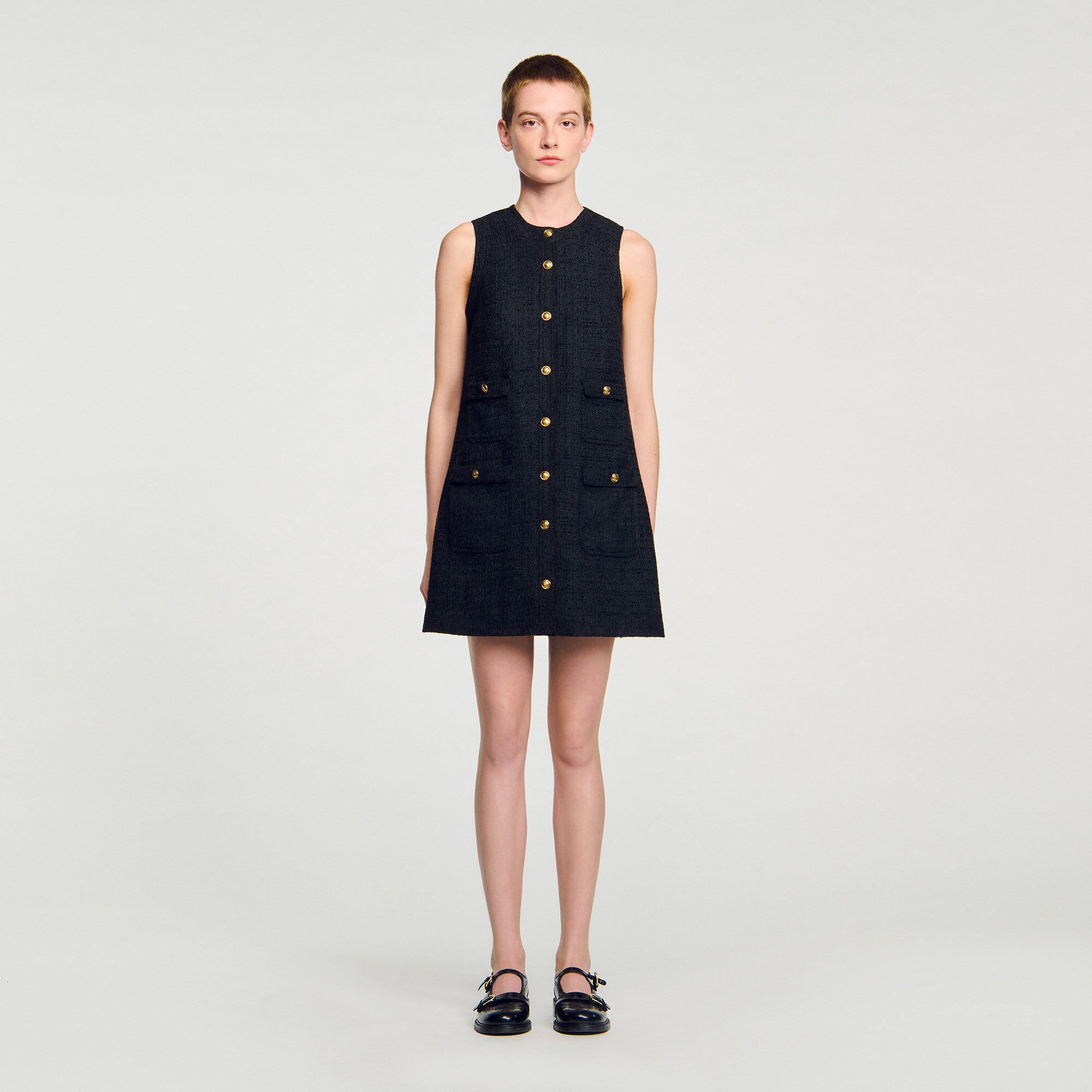 Robe courte en tweed