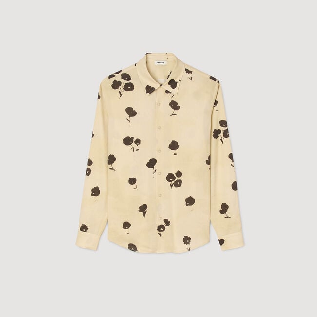 Chemise en lin imprimé fleur
