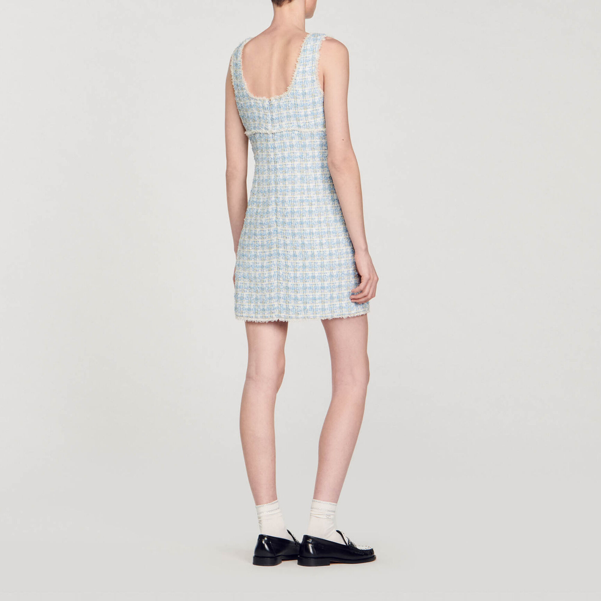 Robe courte en tweed