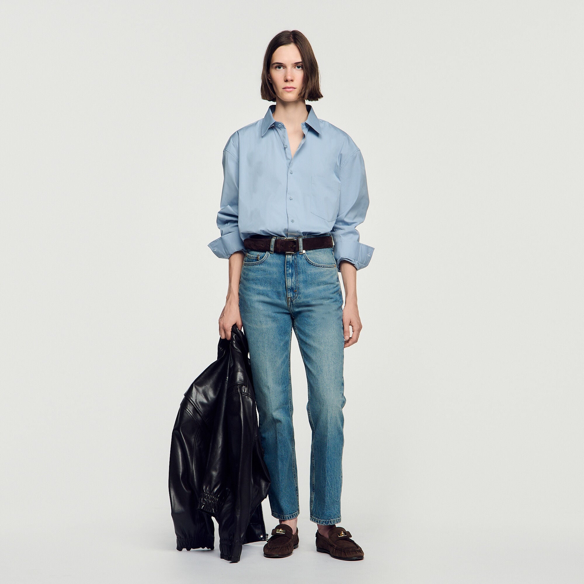 Chemise oversize en coton - Mixte | Sandro Paris