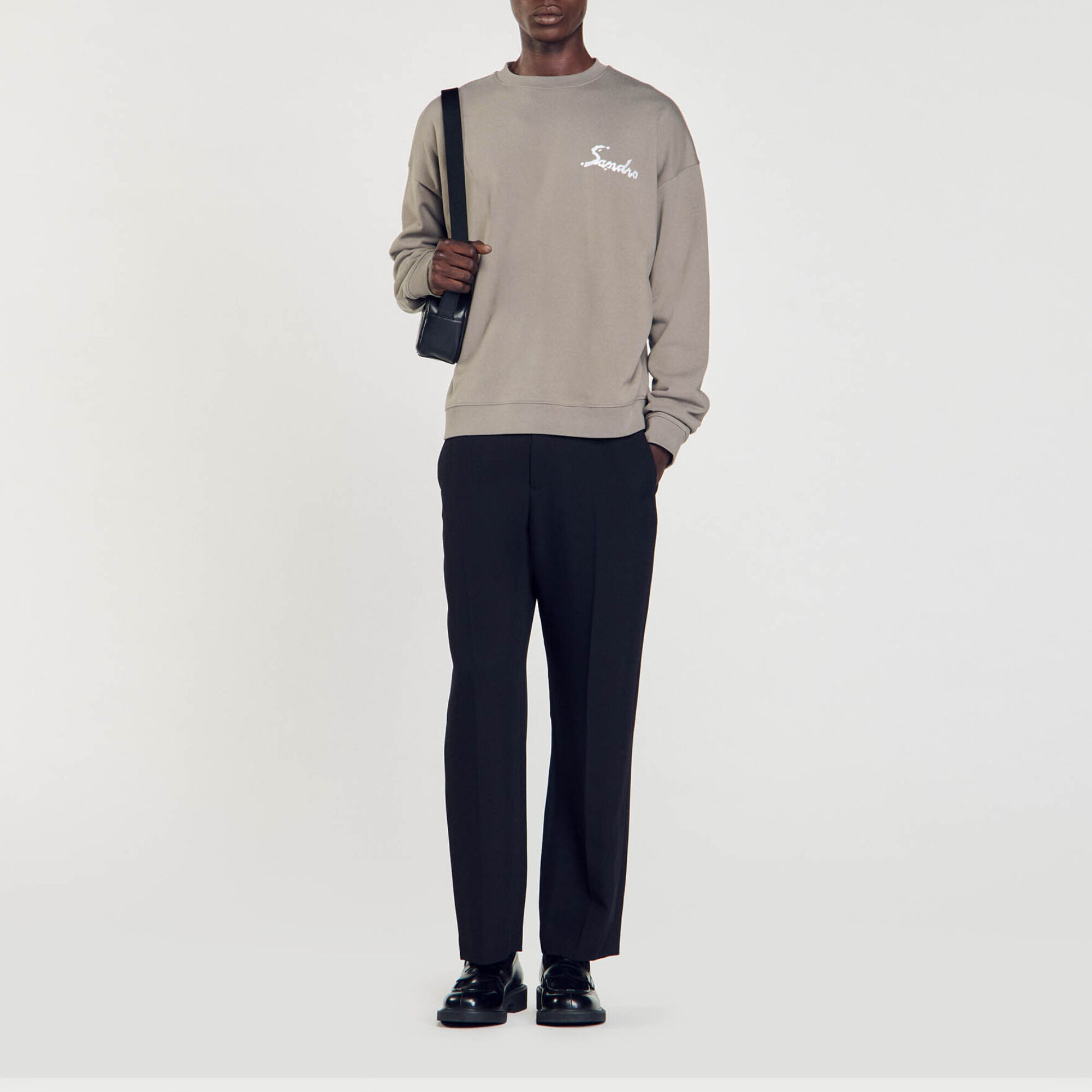 Sweat oversize vert pour homme Sandro Paris