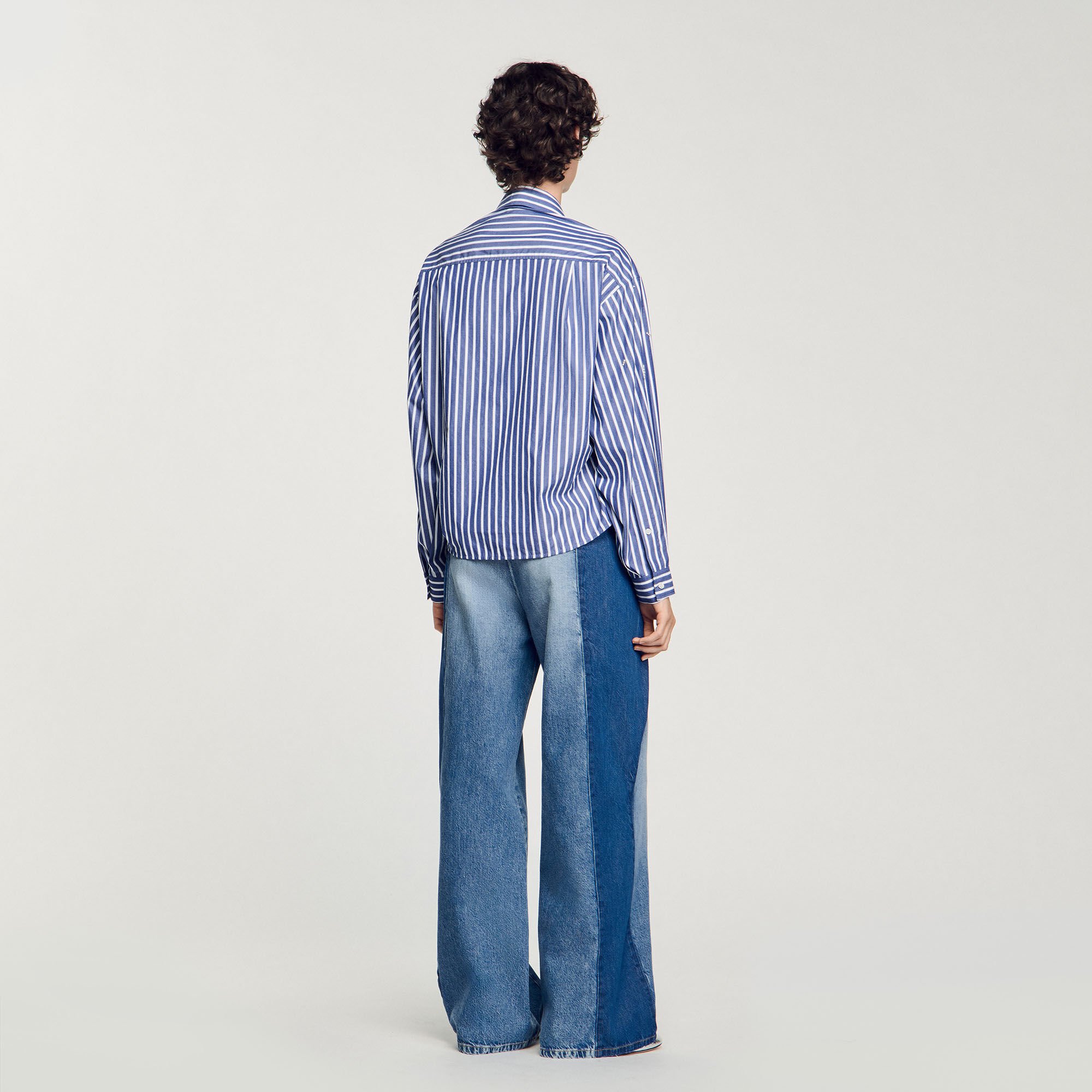 Chemise à rayures perlée