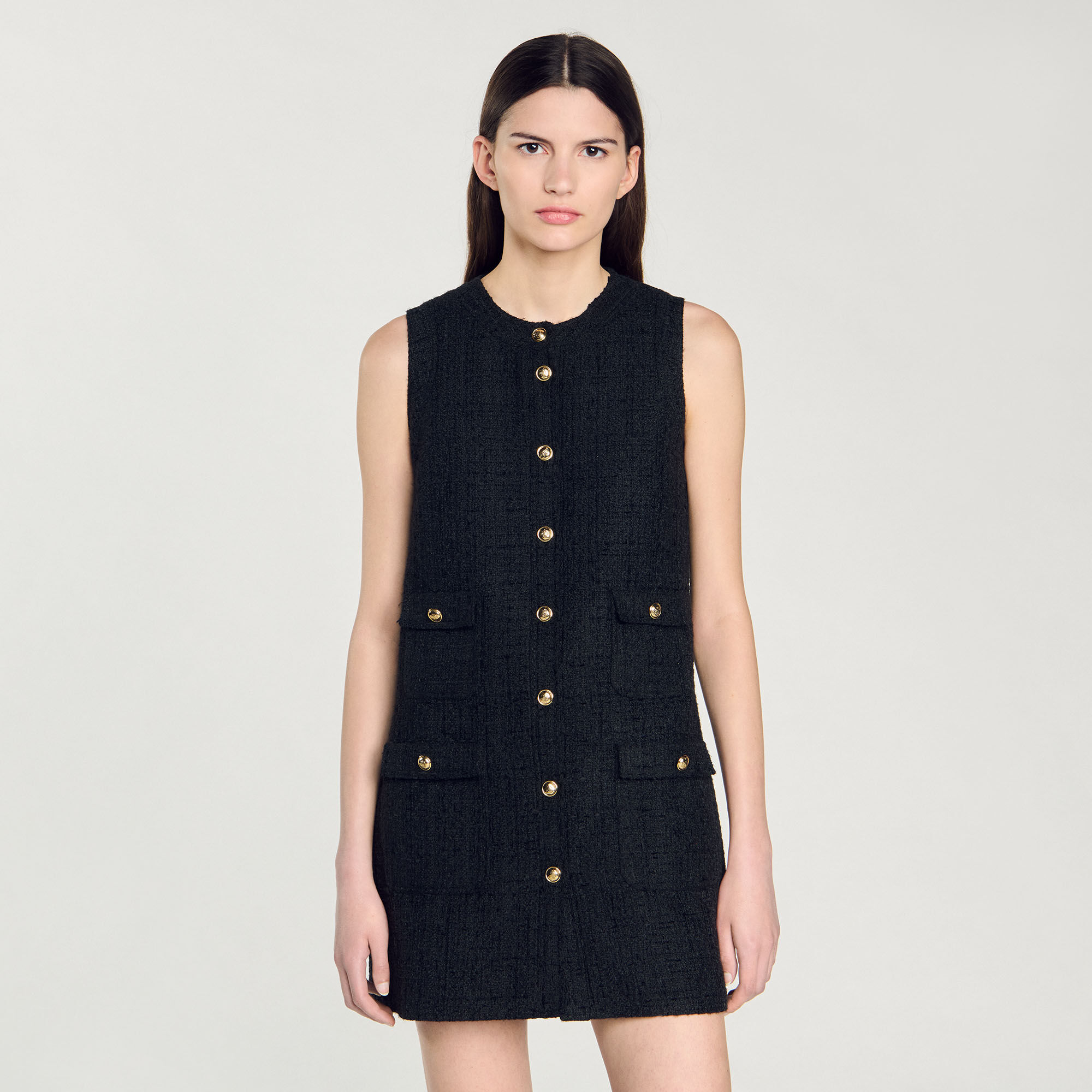 Robe courte en tweed