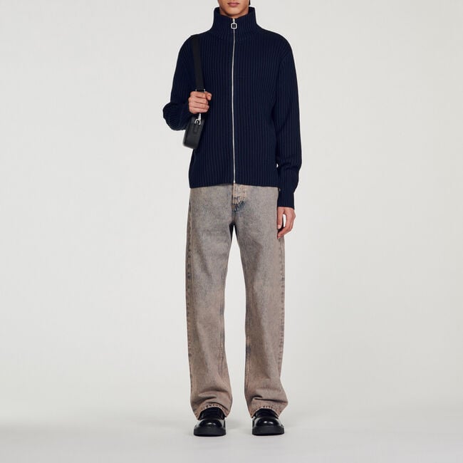 Cardigan côtelé