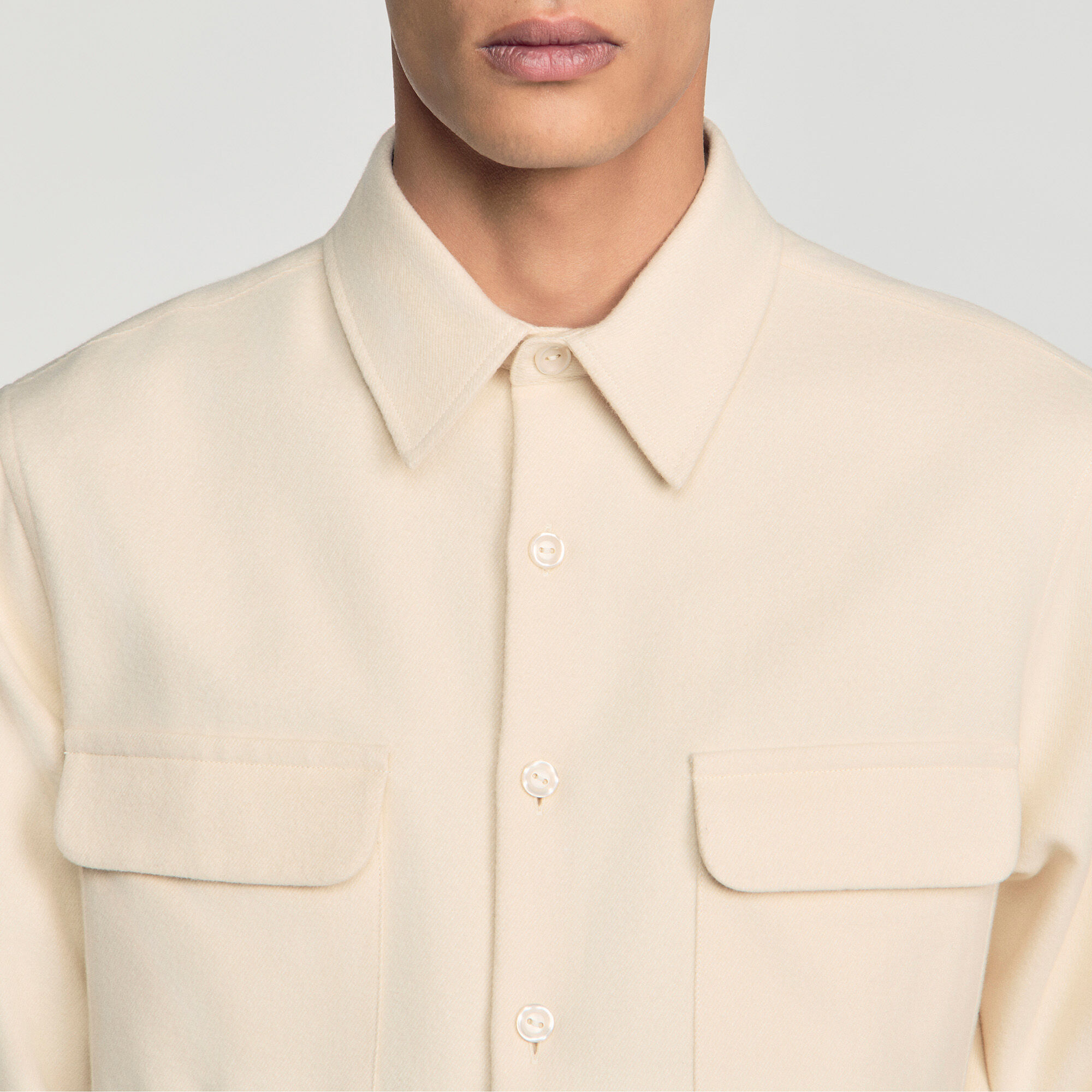 Chemise en flanelle de coton - Homme | Sandro Paris