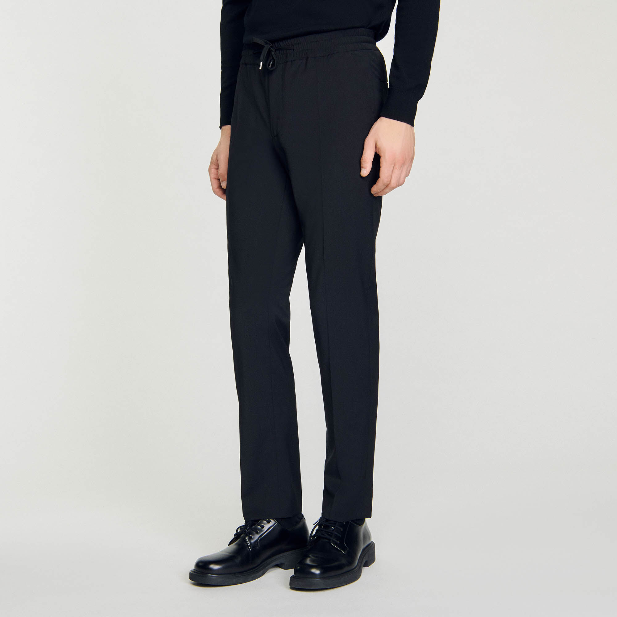 Pantalon droit élastiqué