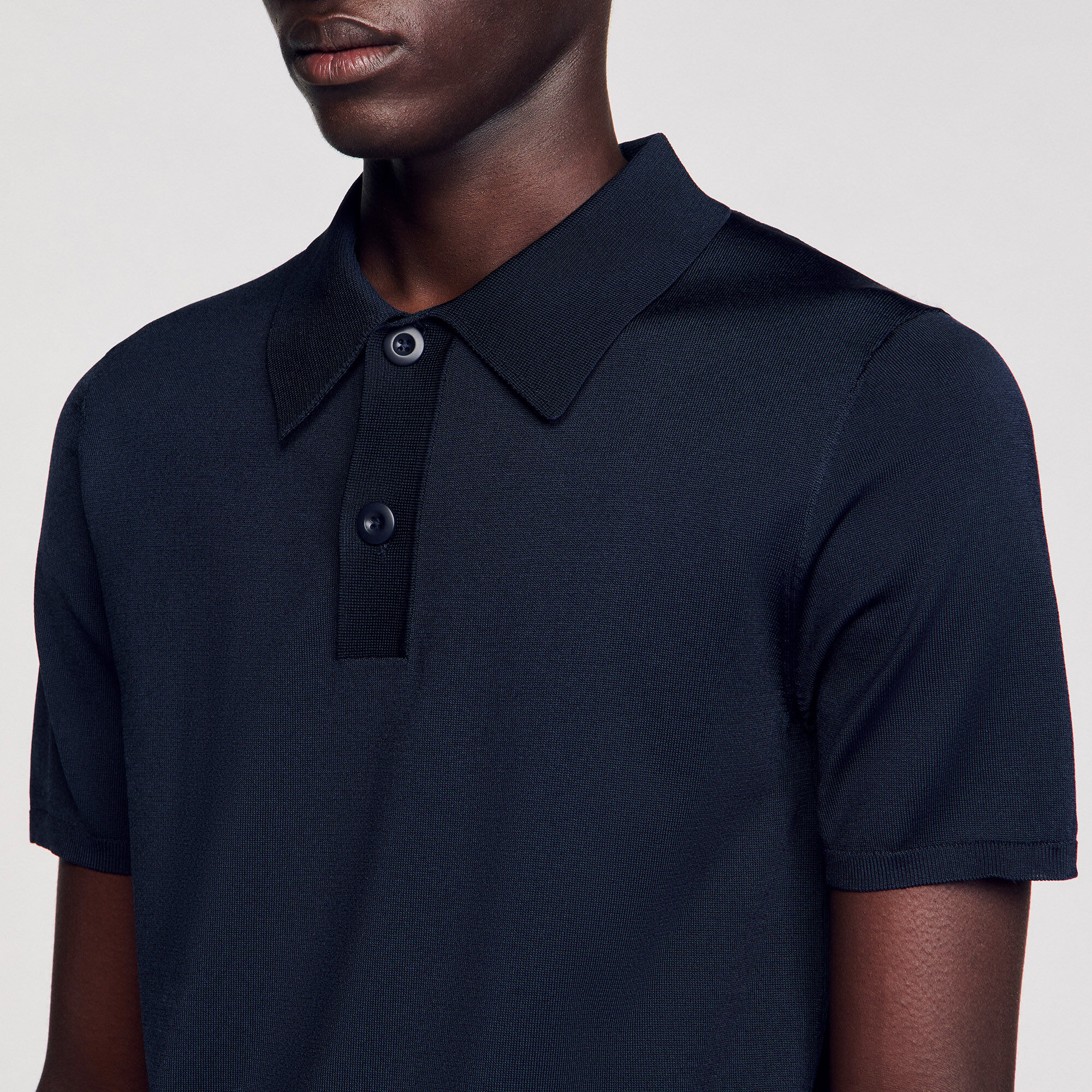 Polo en maille à manches courtes