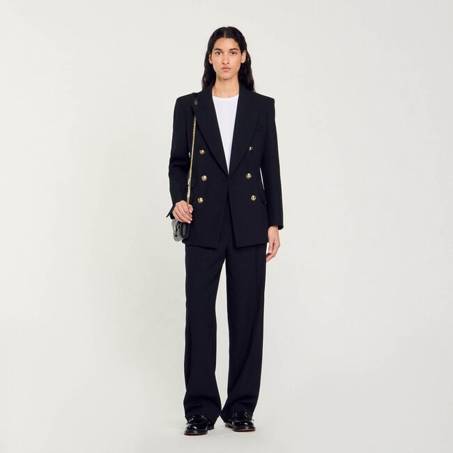 Veste de tailleur à boutonnage croisé