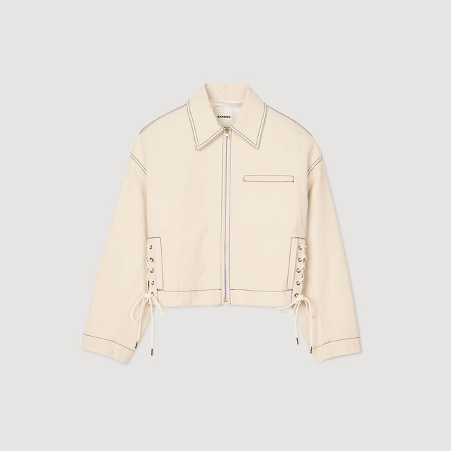 Blouson en jean à lacets