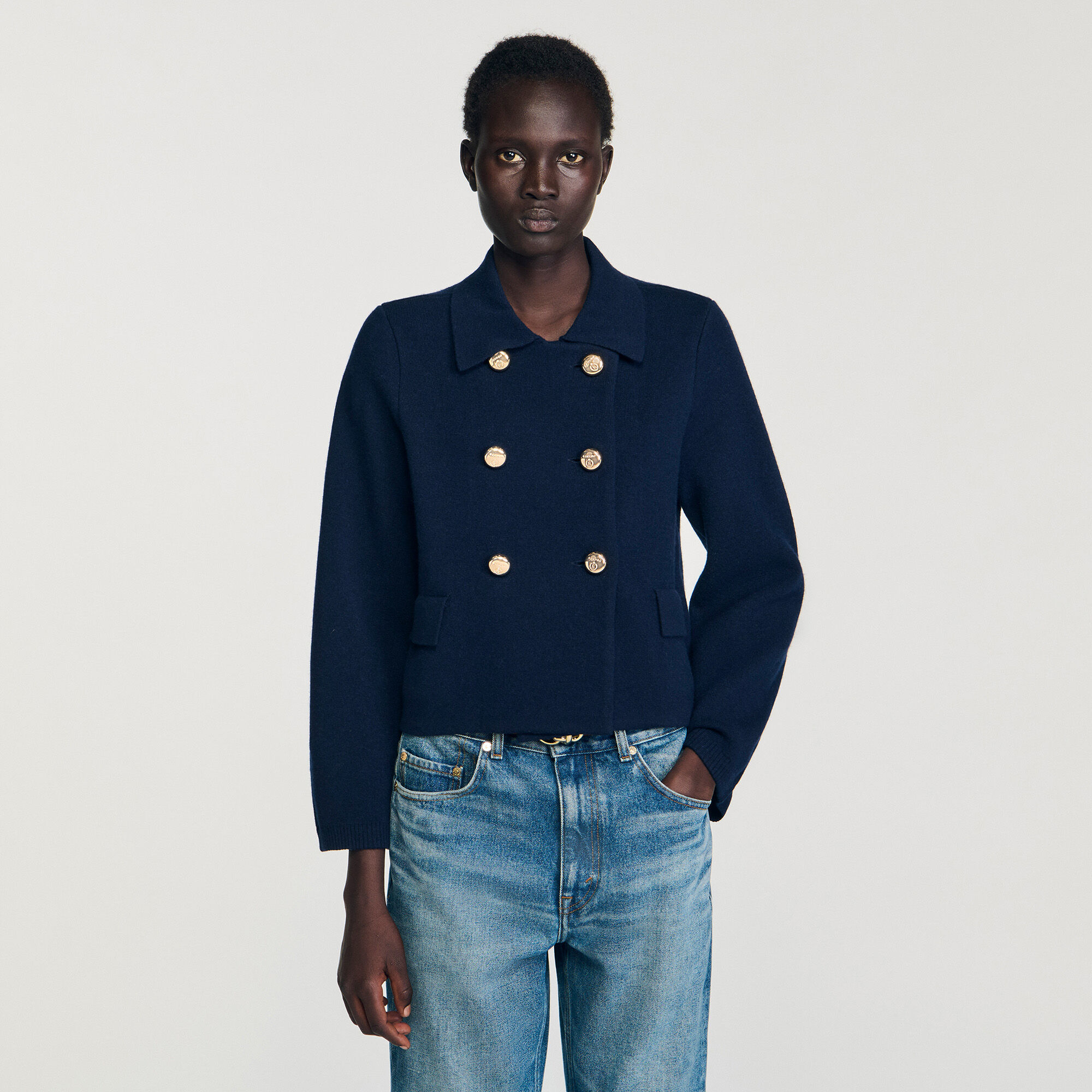 Cardigan à double boutonnage 