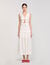 Robe longue froissée à nœud