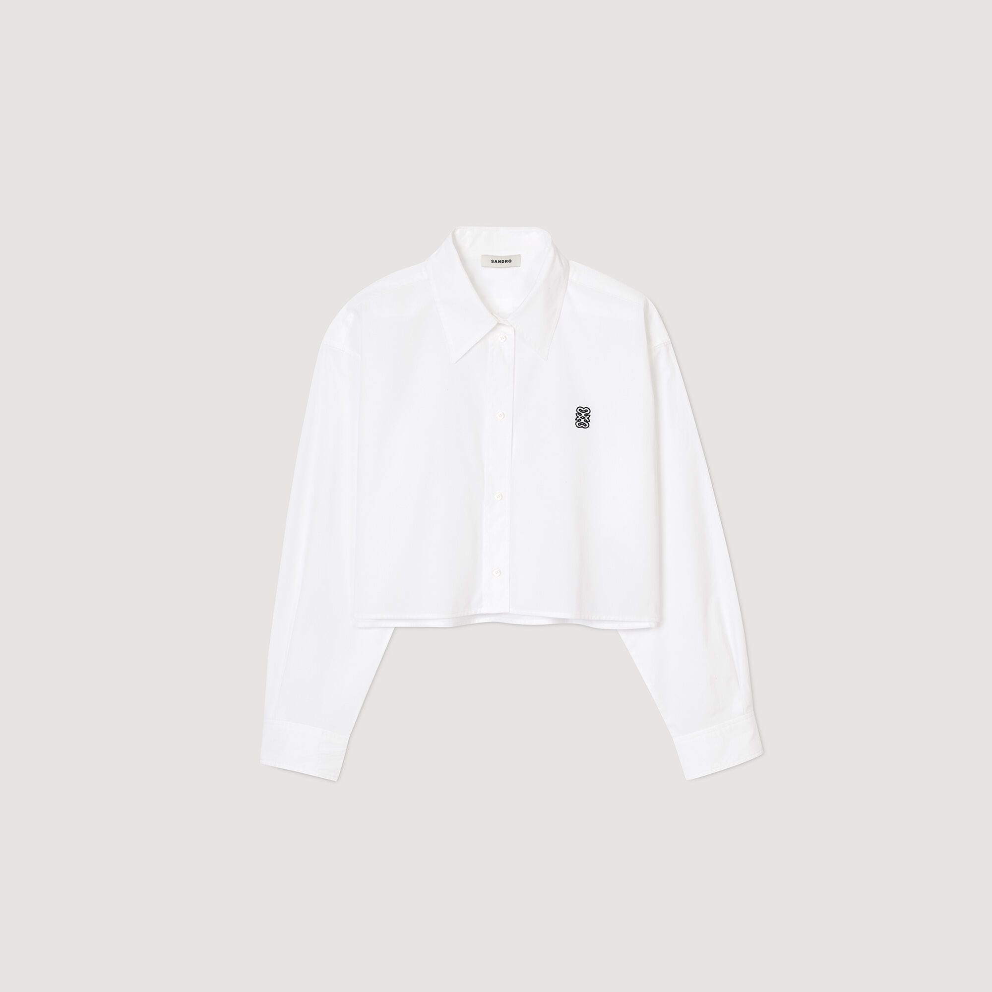 Chemise courte en popeline