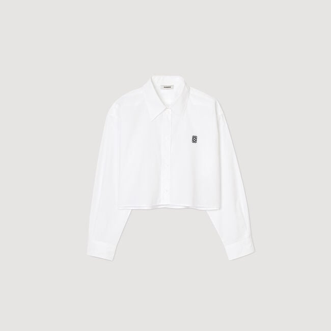Chemise courte en popeline