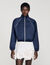 Blouson court satin&eacute; logo brod&eacute;
