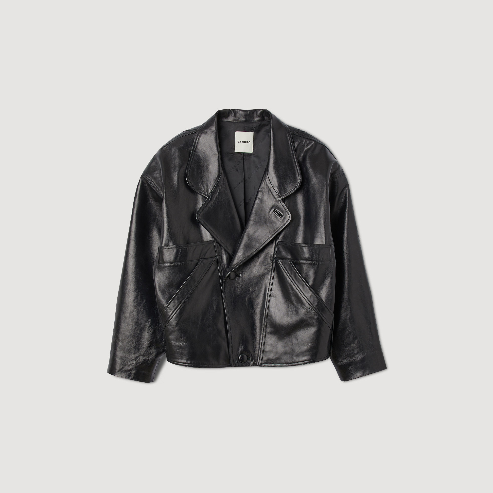 Blouson cuir femme sandro 2025