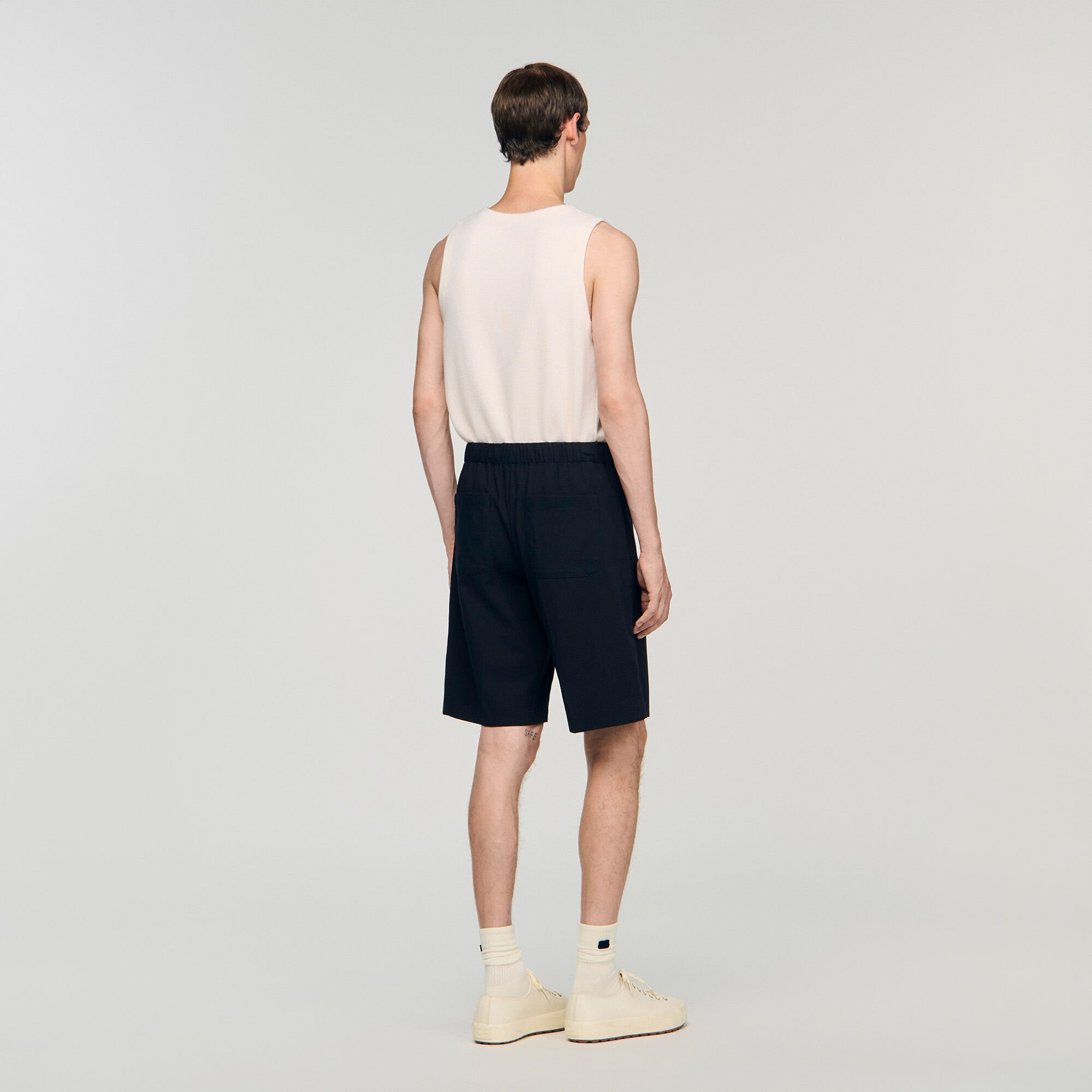 Short en coton à taille élastiqué