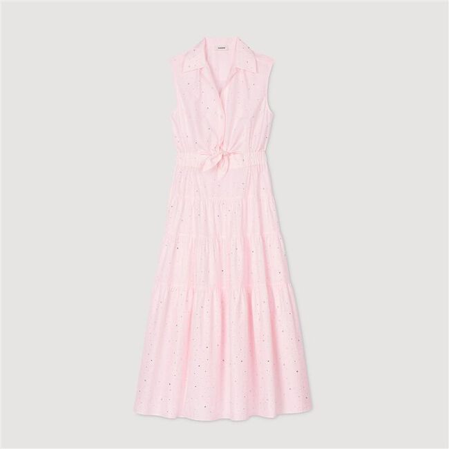 Robe longue nouée ornée de strass