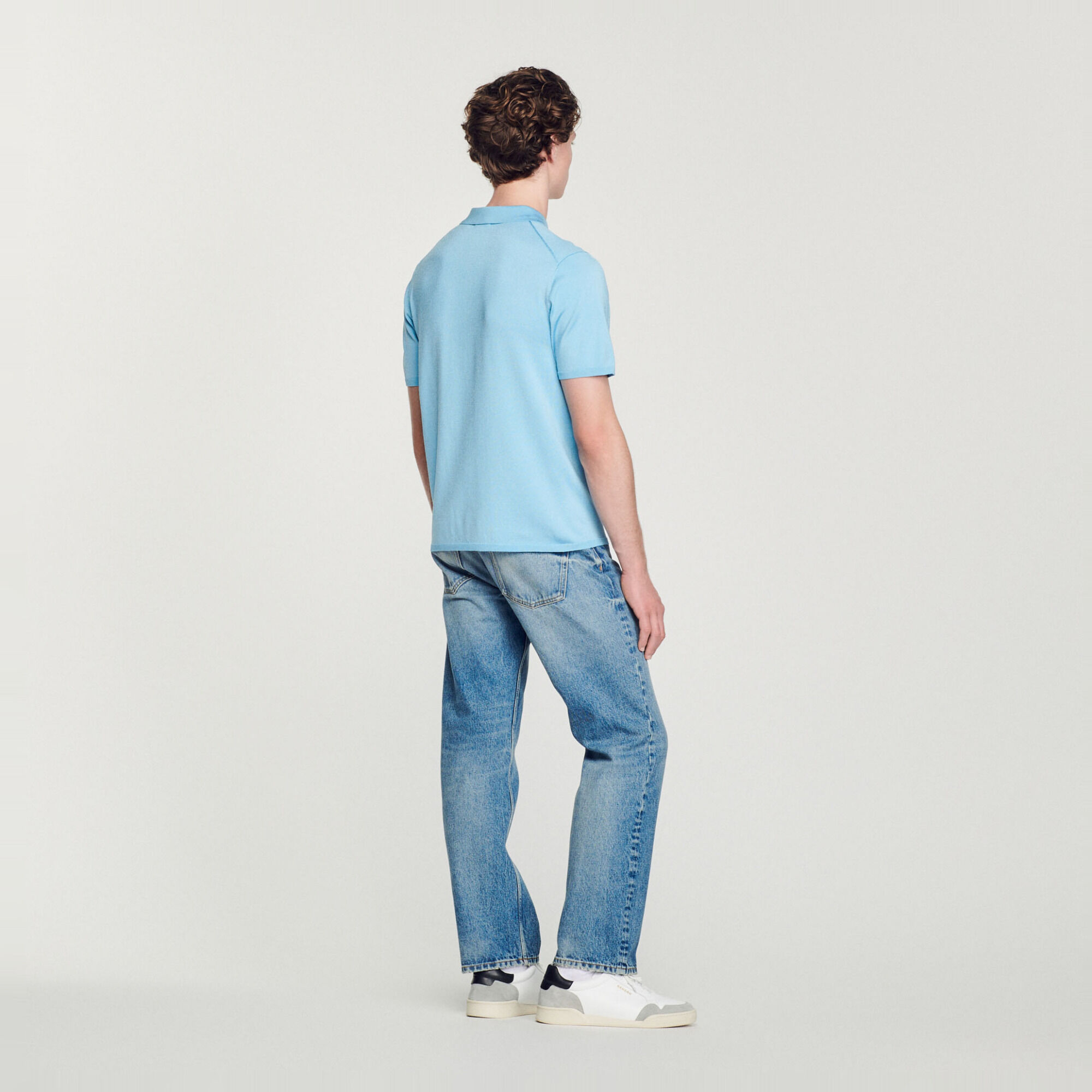 Polo en maille à manches courtes