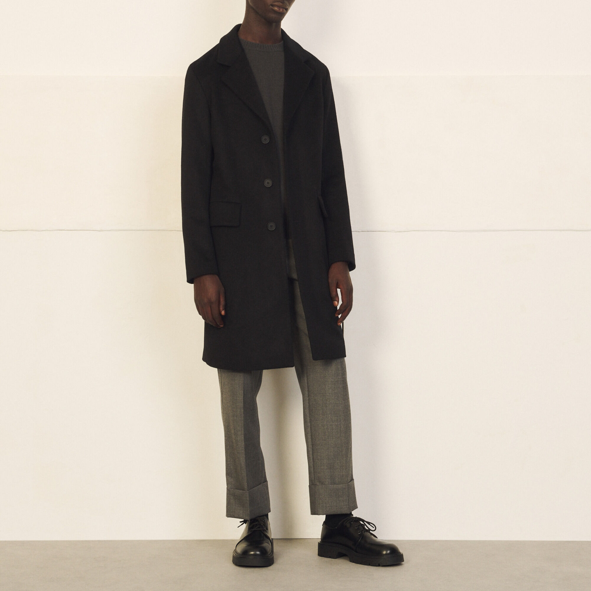Manteau en laine et cachemire