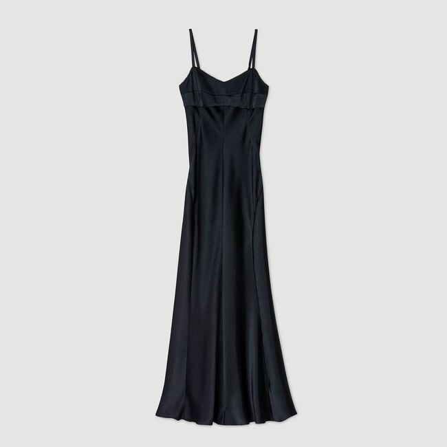 Robe longue satinée 