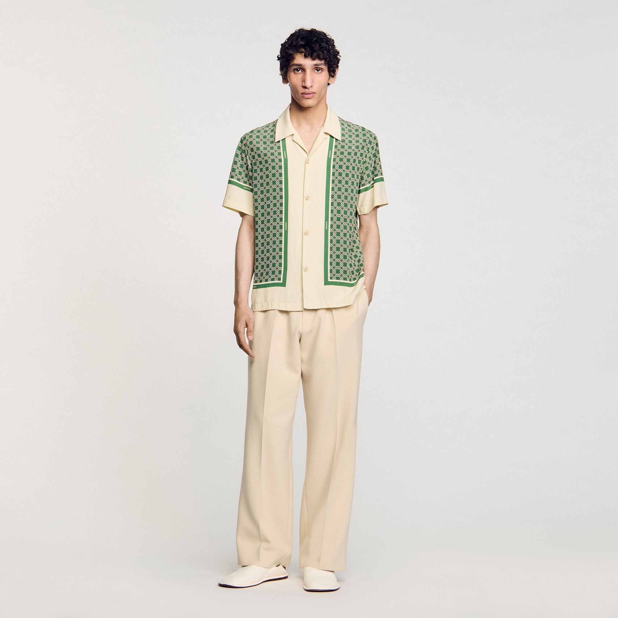 Chemise imprimée à manches courtes