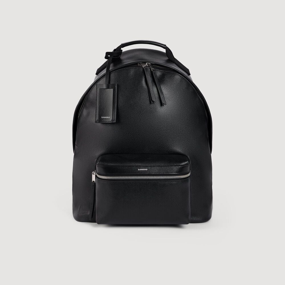 Sandro Sac à dos en cuir reconstitué – Noir – vue 7