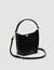 Sac seau MINI TANGOSO en suède et cuir