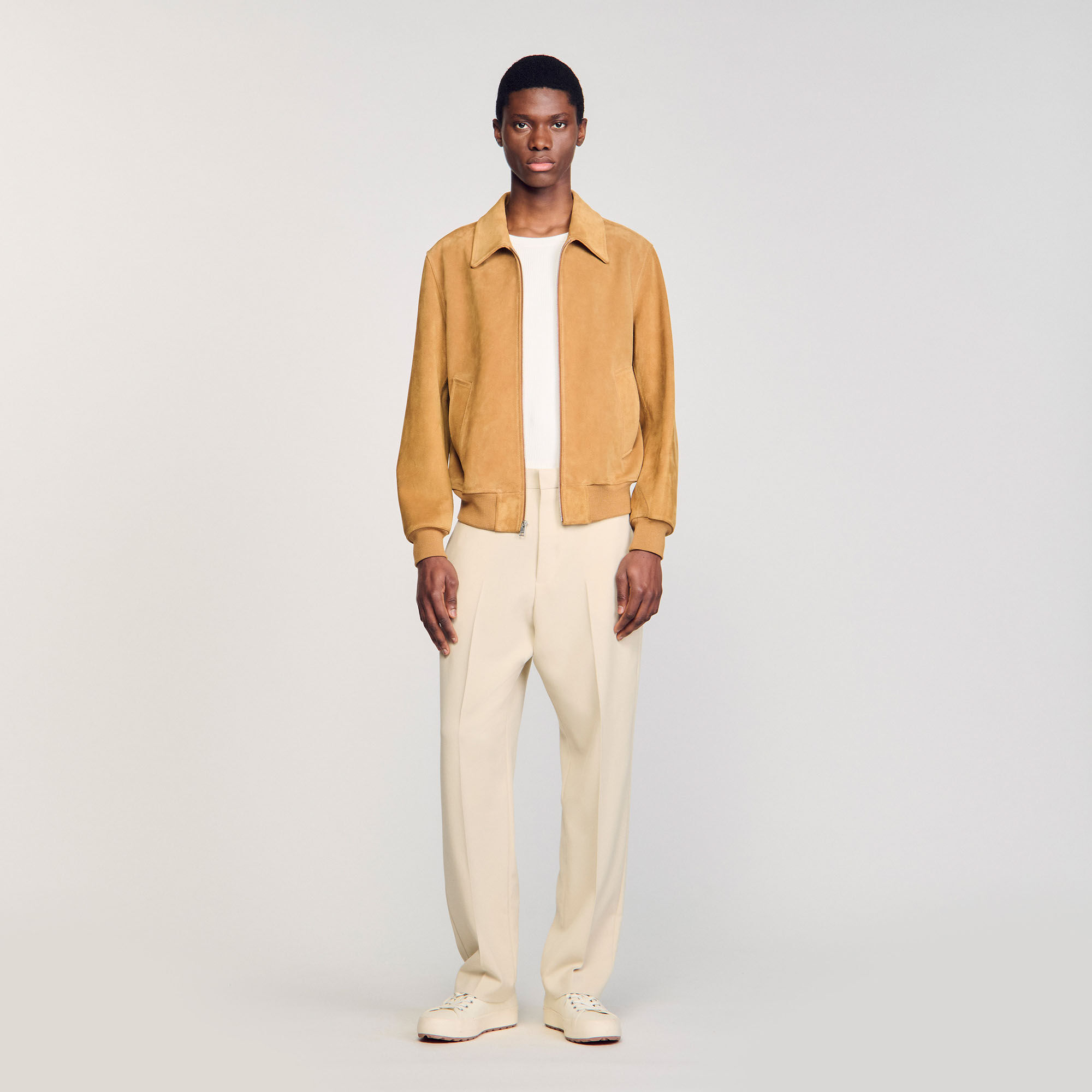 Blouson en croute de cuir