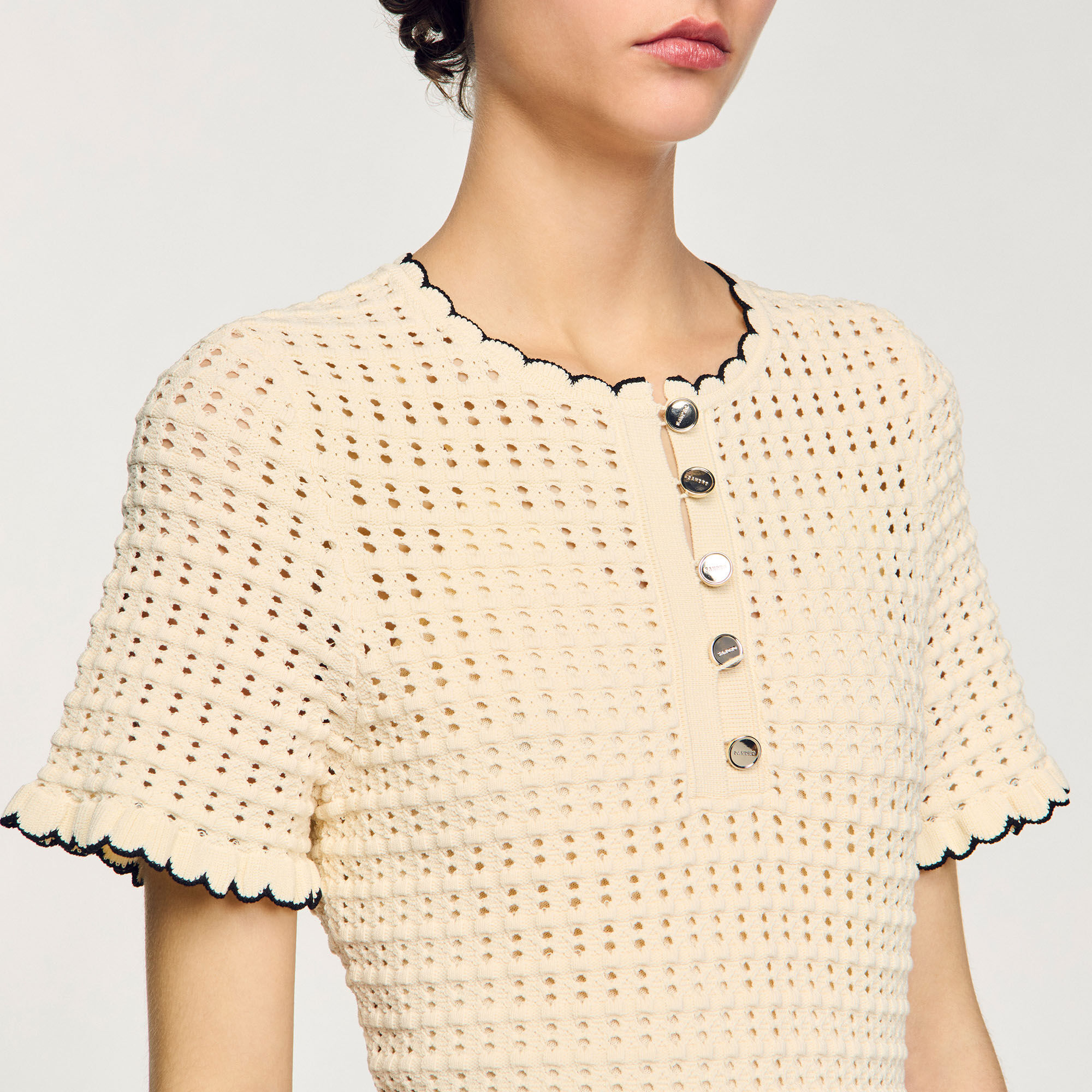 Robe courte en maille 