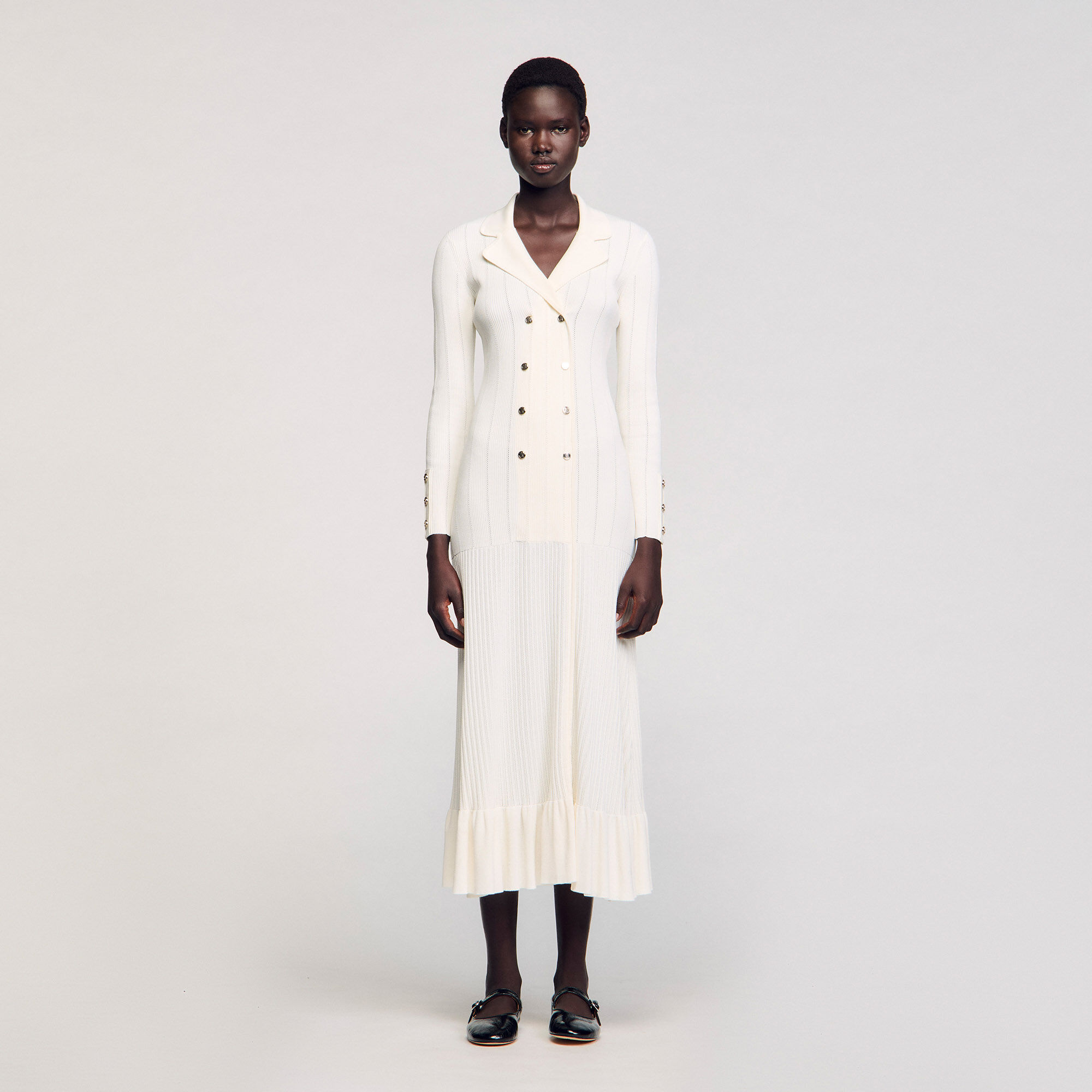 Robe longue en maille