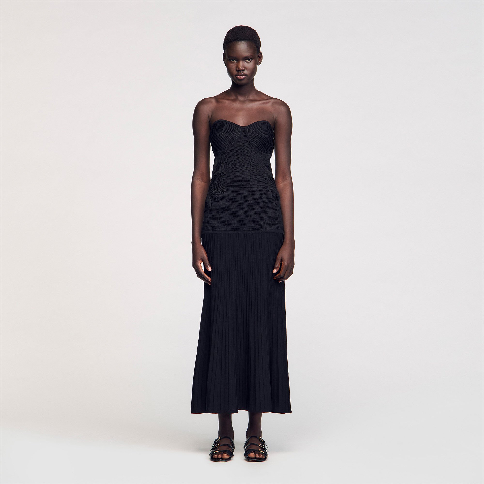 Robe bustier en maille