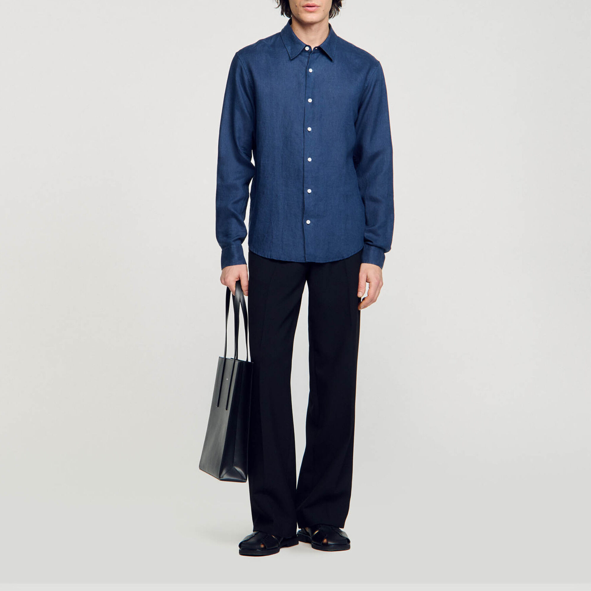 Chemise en coton et lin 