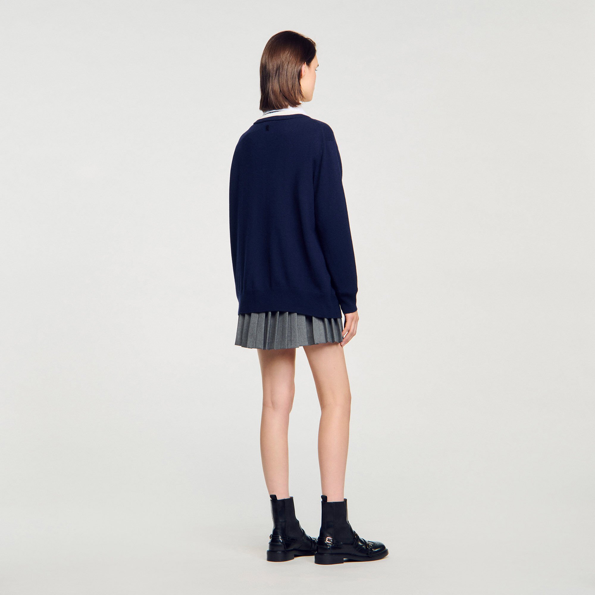 Cardigan long bicolore