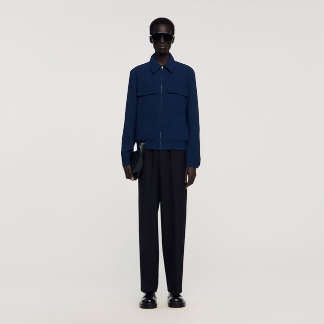 Blouson zipp&eacute; textur&eacute; 