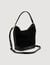 Sac seau TANGOSO en suede et cuir noir