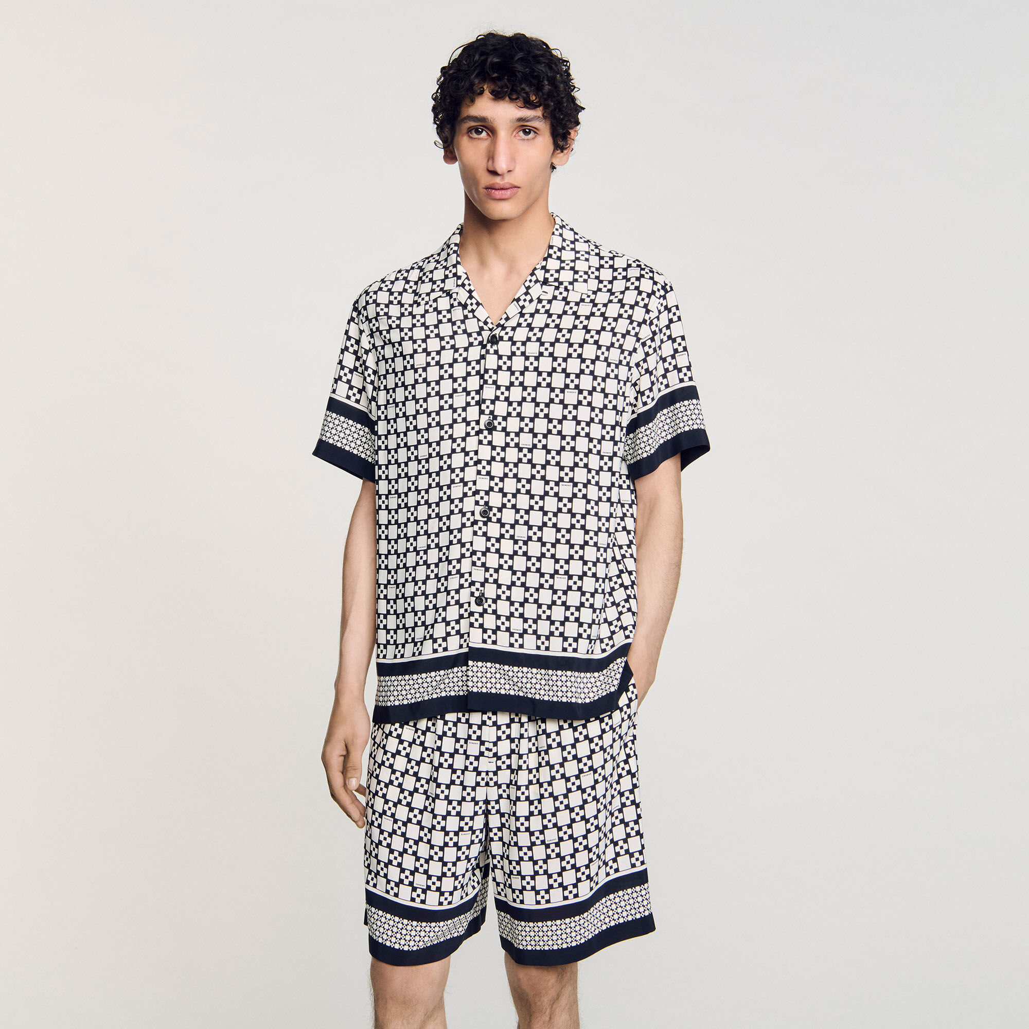 Chemise fluide à imprimé Square Cross