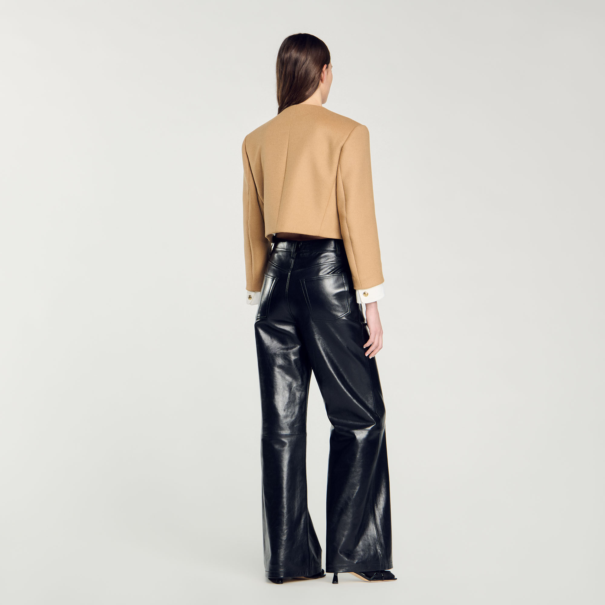 Veste courte en laine mélangée