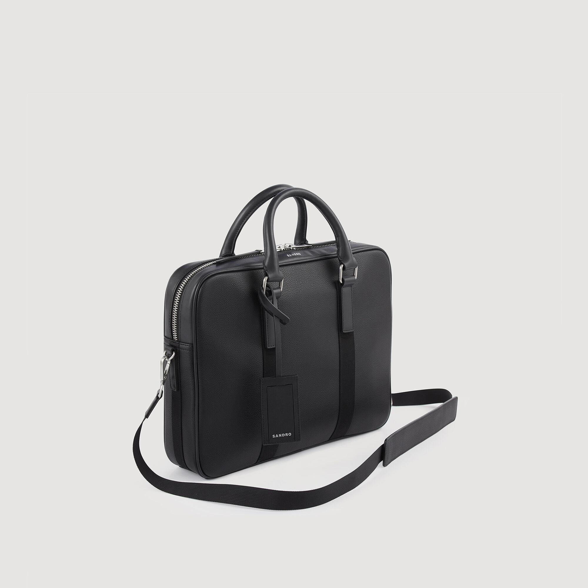 Grand briefcase en toile enduite