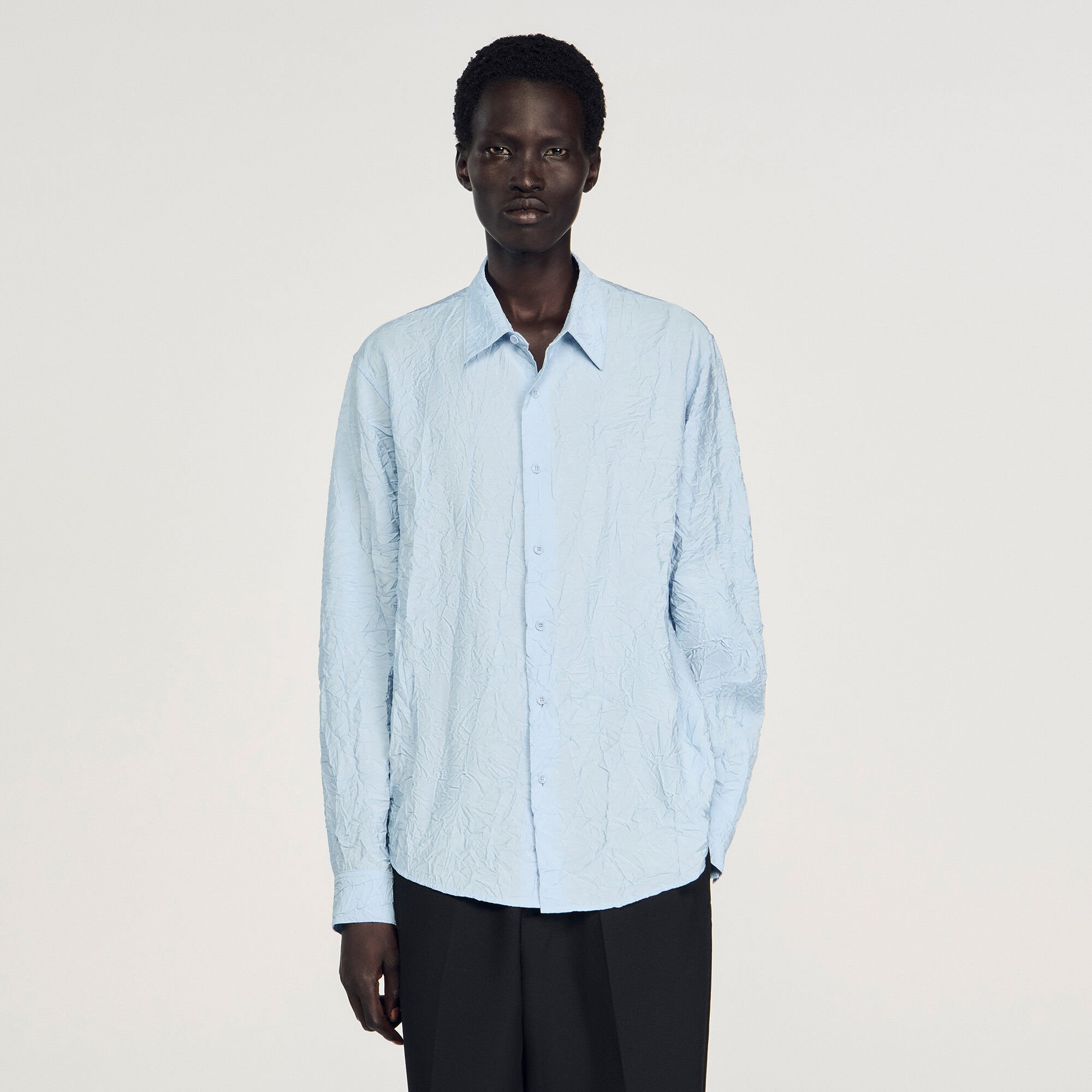 Chemise effet froissé