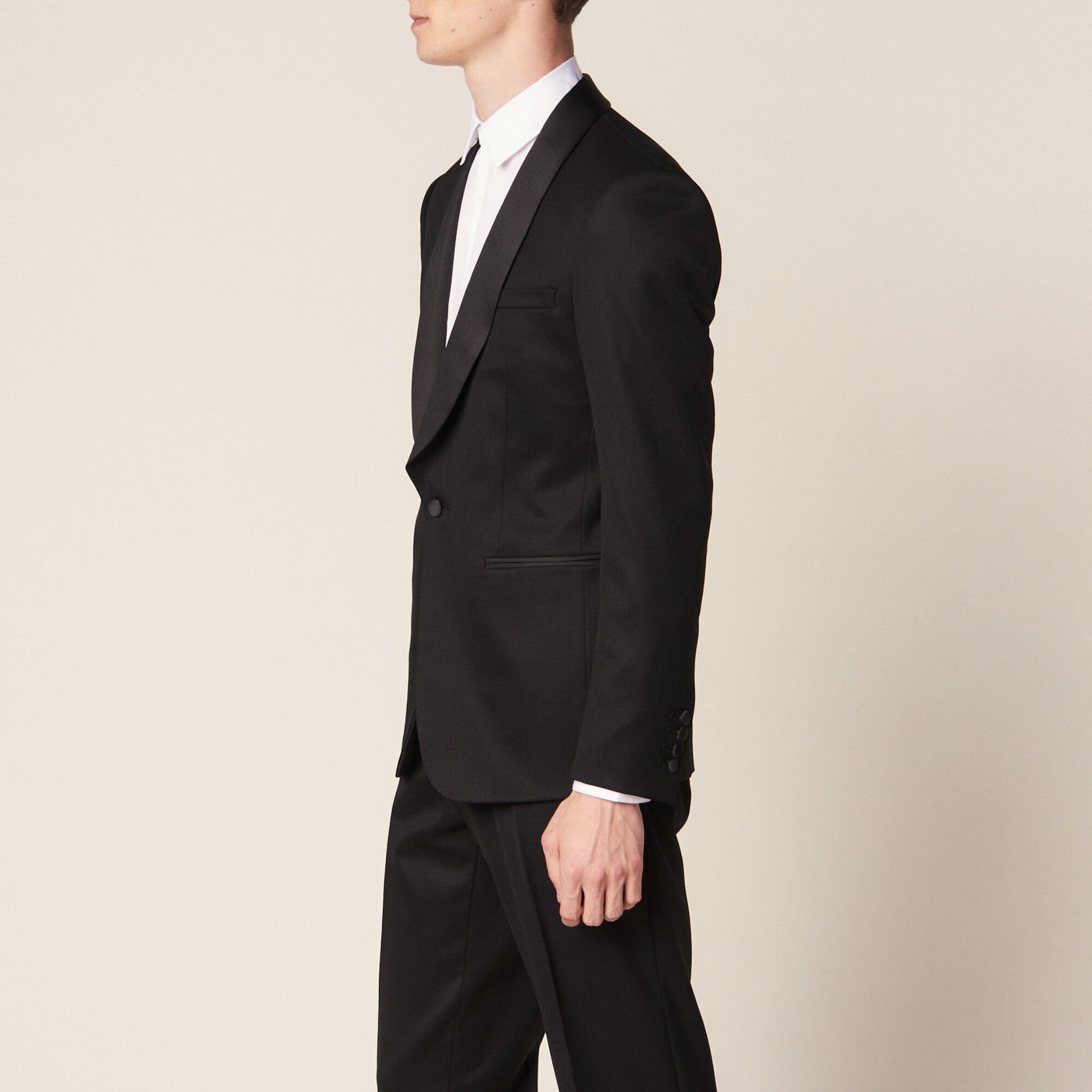 Veste de smoking en grain de poudre